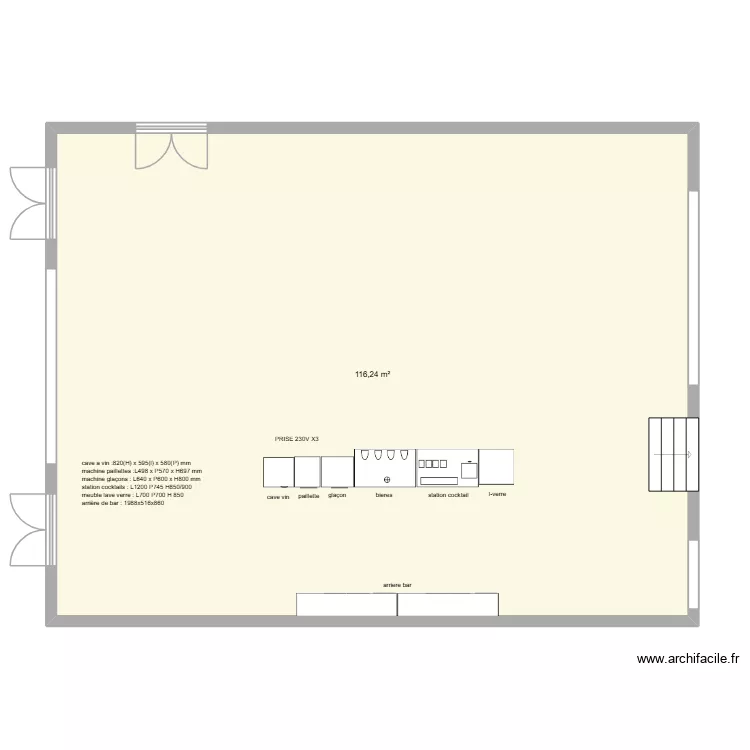 CINEMA. Plan de 1 et 116 m² CINEMA. Plan de 1 et 116 m²