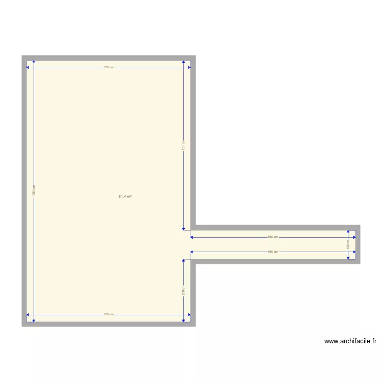 HEUDE. Plan de 1  et 81 m²