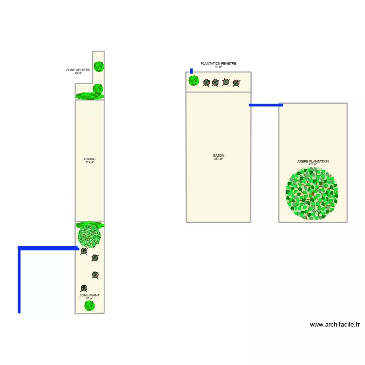 Projet irrigation. Plan de 6 et 79 m² Projet irrigation. Plan de 6 et 79 m²