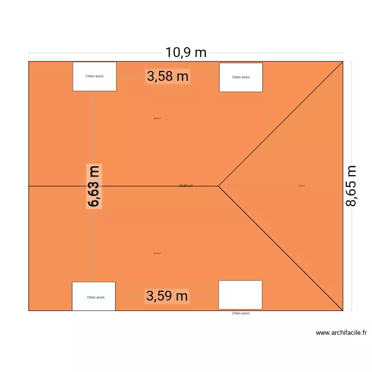 Plan dessus toiture. Plan de Plan dessus toiture. Plan de