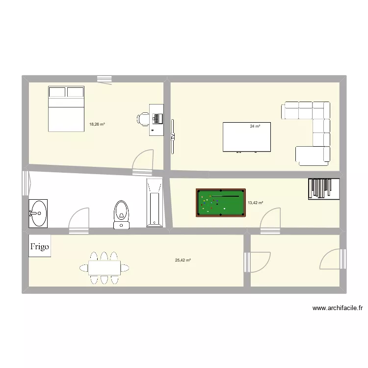maiison. Plan de 4 et 81 m² maiison. Plan de 4 et 81 m²