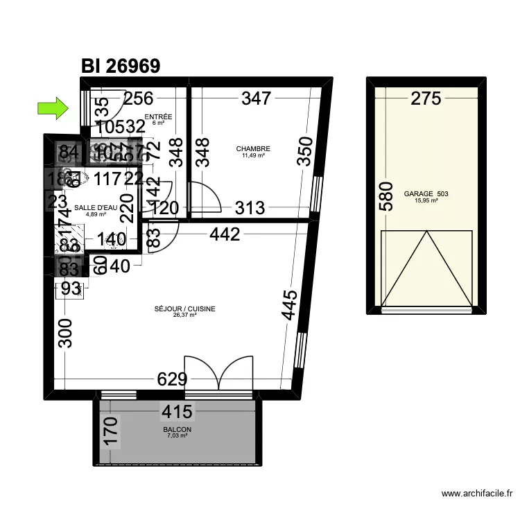 BI 26969. Plan de 11 pièces et 73 m² BI 26969. Plan de 11 pièces et 73 m²