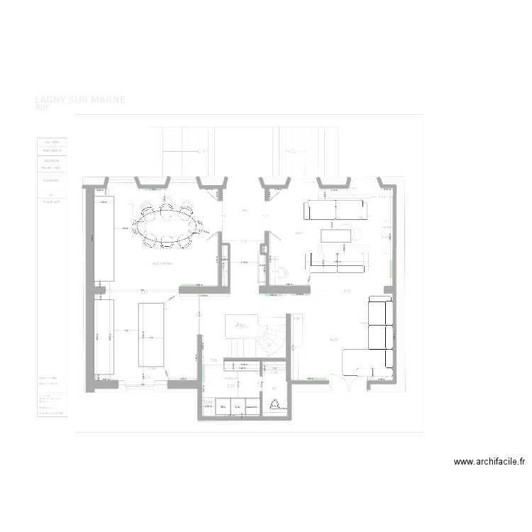 amenagement RDC. Plan de 0 pièce et 0 m2