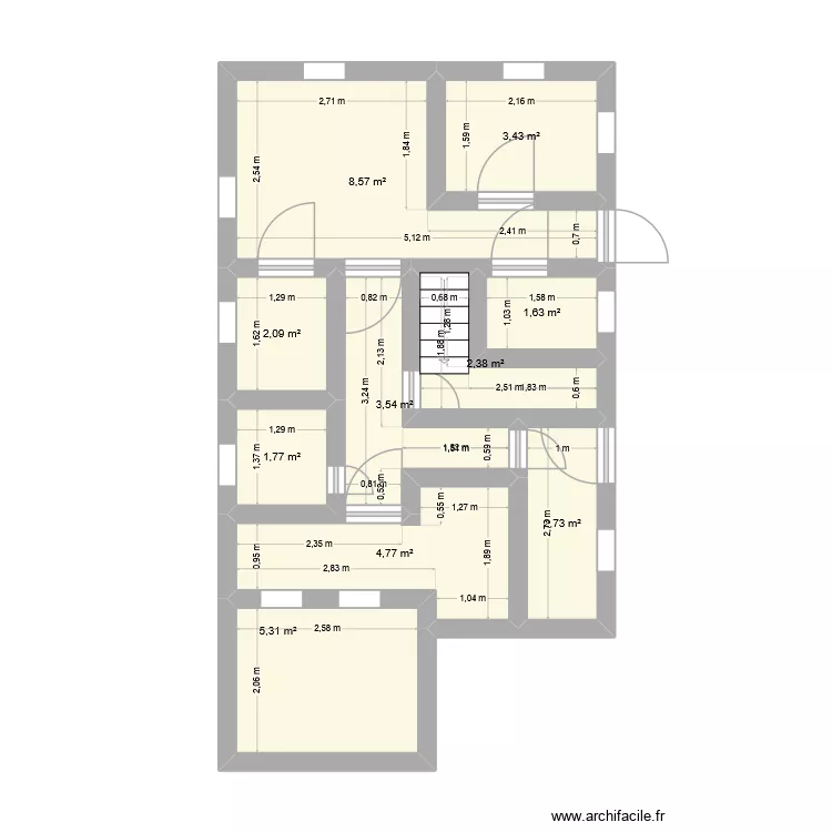 Etage Bouça. Plan de 10 et 36 m² Etage Bouça. Plan de 10 et 36 m²
