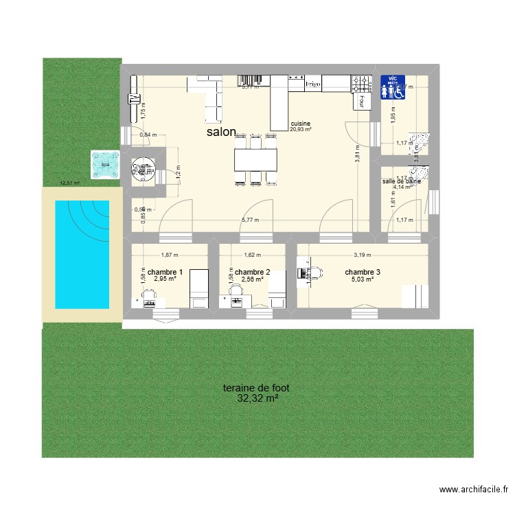 jonas. Plan de 6 pièces et 36 m2