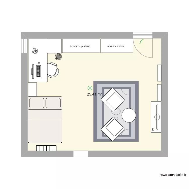 chambre moi. Plan de 1 et 25 m² chambre moi. Plan de 1 et 25 m²