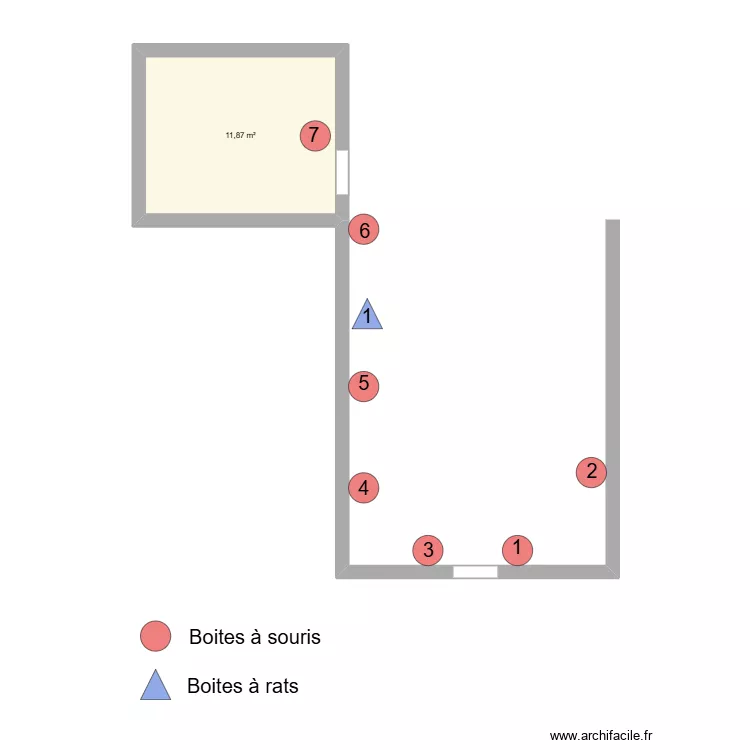 BANQUE ALIMENTAIRE DE ROCHEFORT. Plan de 1  et 12 m²