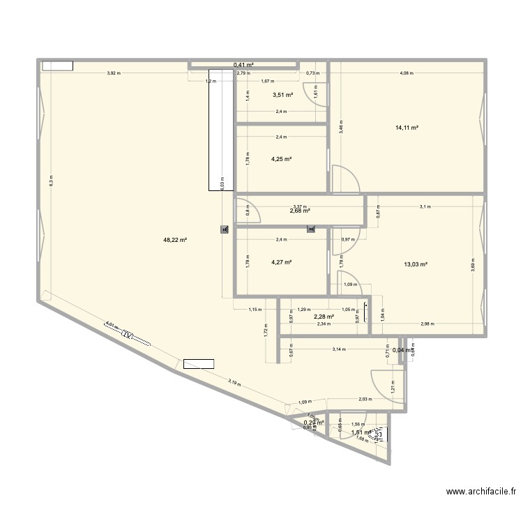 25 GUENEGAUD 3. Plan de 12 pièces et 95 m2