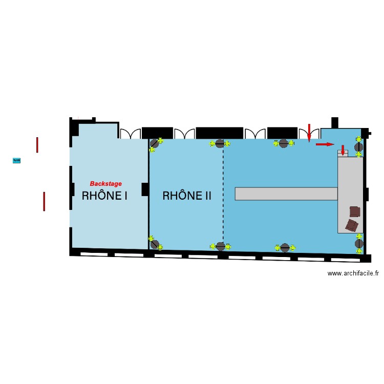 défilé Mandarin. Plan de 0 pièce et 0 m2