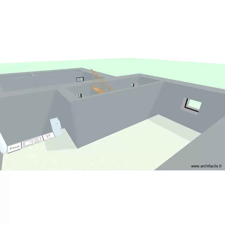 MAISON. Plan de 4  et 94 m²