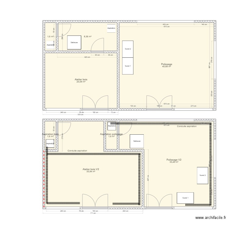 Atelier bois-Polissage V2. Plan de 0 pièce et 0 m2