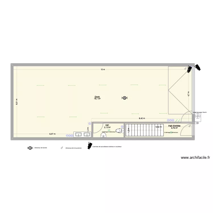 LA TARENTAISE SARL - REZ DE CHAUSSEE. Plan de 3 et 89 m² LA TARENTAISE SARL - REZ DE CHAUSSEE. Plan de 3 et 89 m²