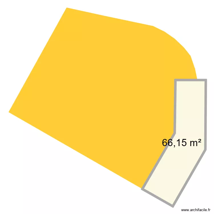 Route de Seurre. Plan de 1  et 66 m²