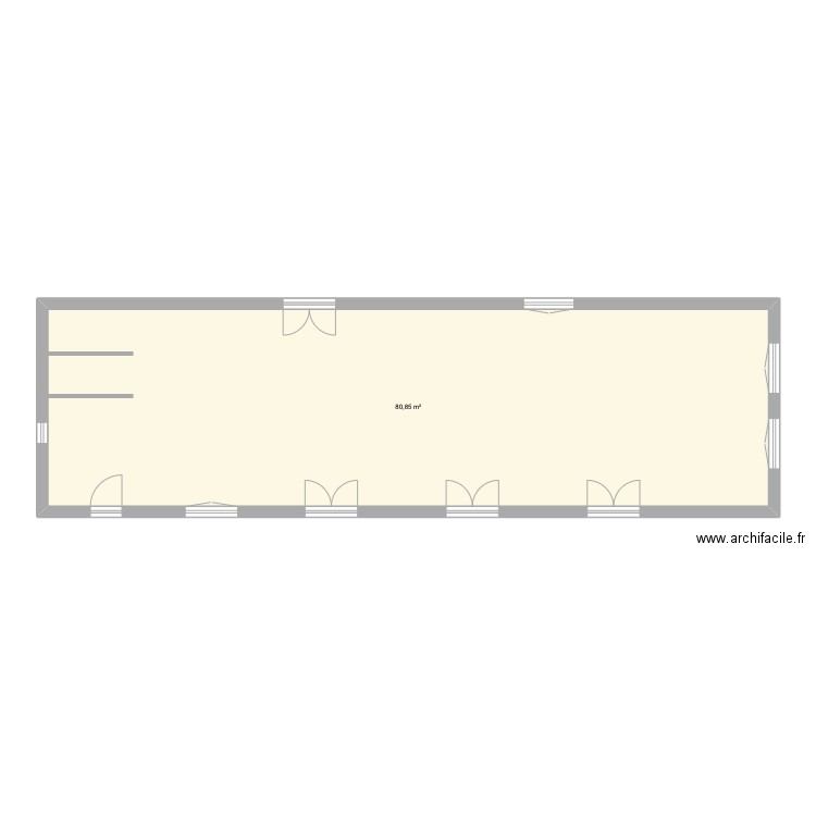 Le Crotoy. Plan de 1 pièce et 81 m2