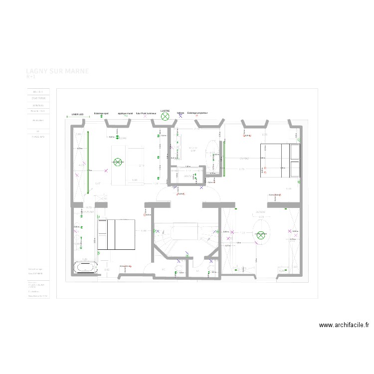 PLAN PLAFOND 1ER. Plan de 0 pièce et 0 m2
