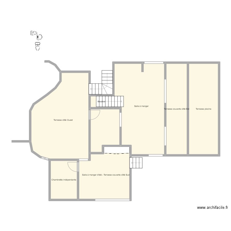Moi2. Plan de 8 pièces et 125 m2