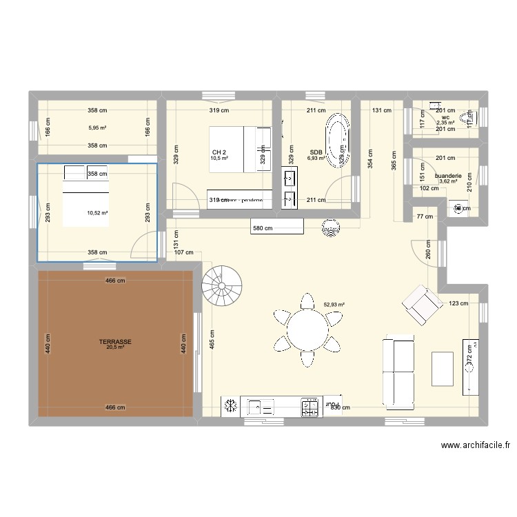 Maison Pasquali. Plan de 0 pièce et 0 m2