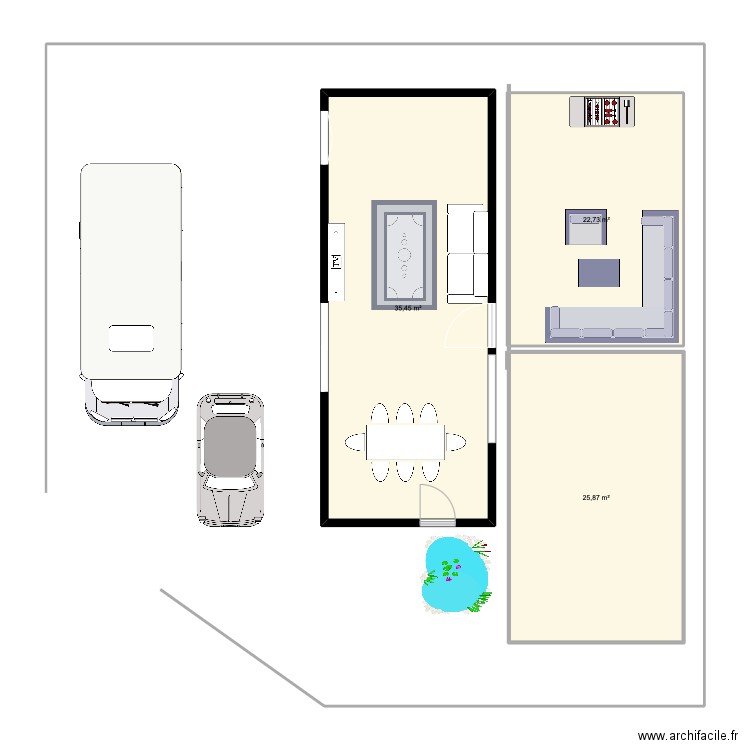 MOBIL DAN. Plan de 3 pièces et 84 m2
