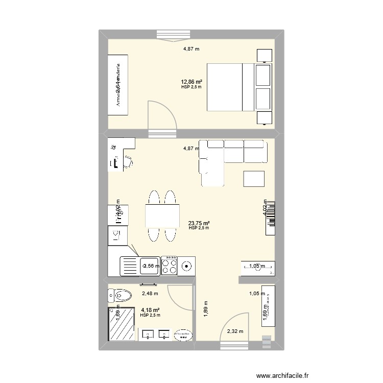 28 Quai CDG appart n°2 - 1er étage. Plan de 0 pièce et 0 m2 28 Quai CDG appart n°2 - 1er étage. Plan de 0 pièce et 0 m2