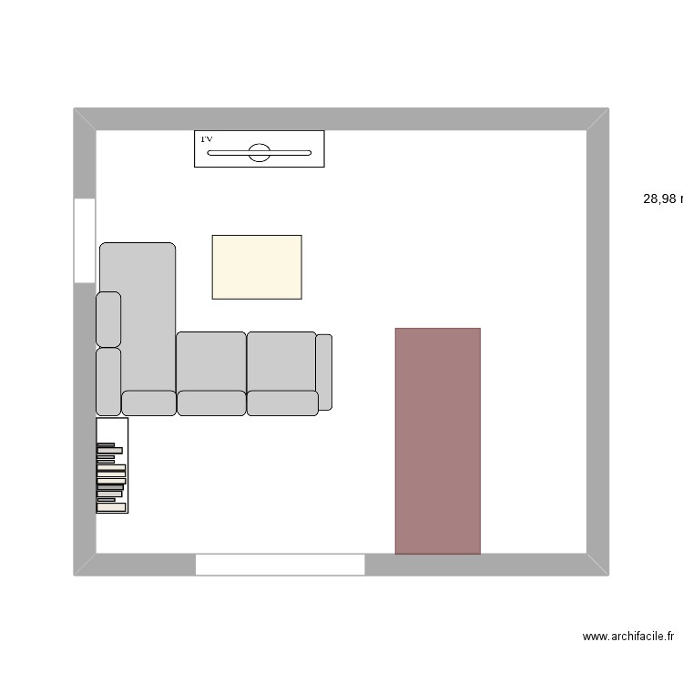 Golbey. Plan de 1 pièce et 29 m2