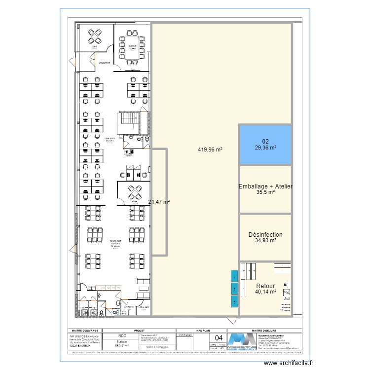 LVL Nnates. Plan de 6 pièces et 581 m2