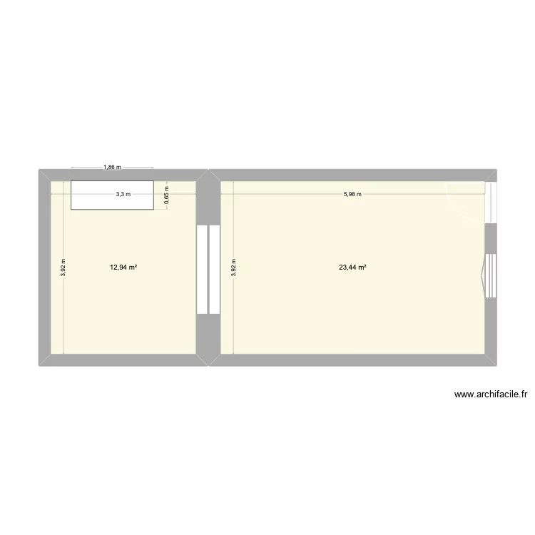 Saint-R&eacute;my. Plan de 2  et 36 m²