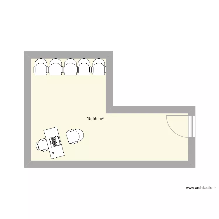 k2000. Plan de 1  et 16 m²