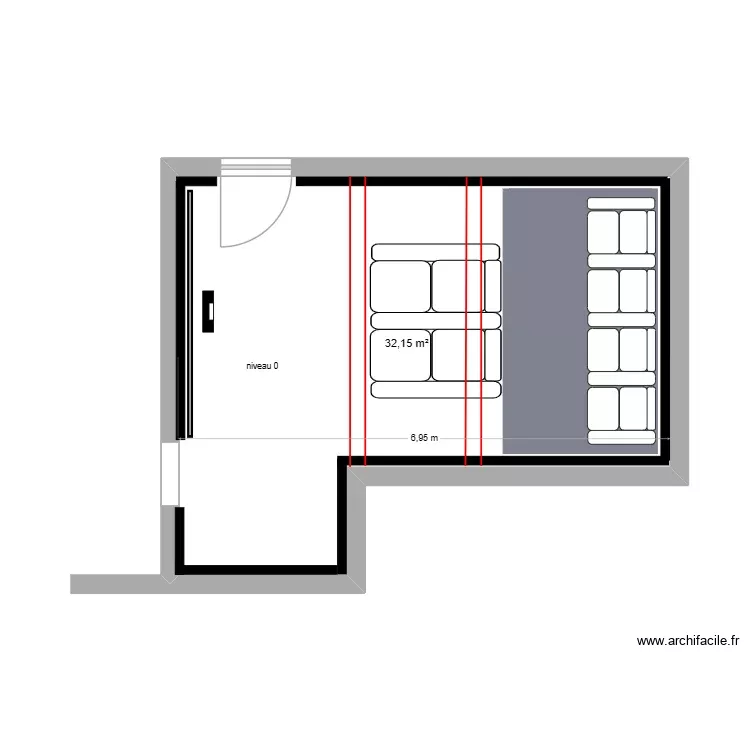 ldlh chris glasson. Plan de 1 Pièce et 32 m² ldlh chris glasson. Plan de 1 Pièce et 32 m²