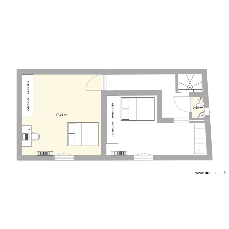 Etage chambre 2. Plan de 0 pièce et 0 m2