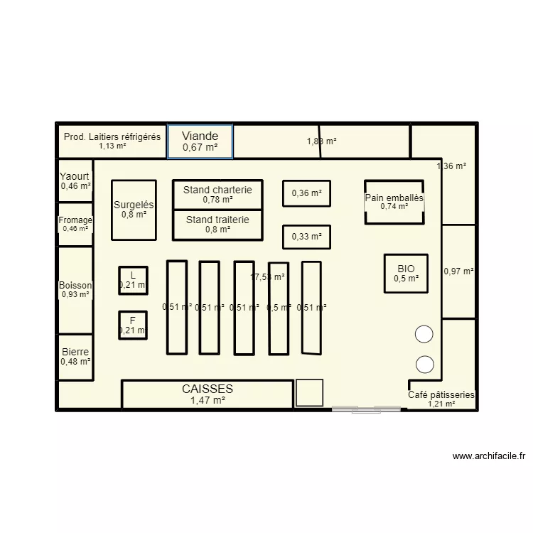 Plan magasin. Plan de 