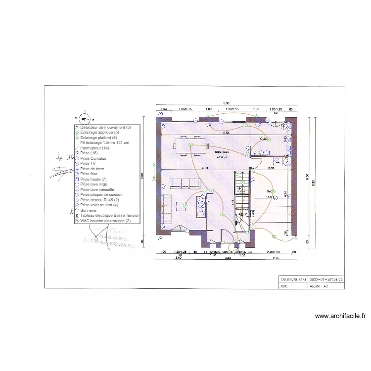RUPARI ELEC RDC. Plan de 