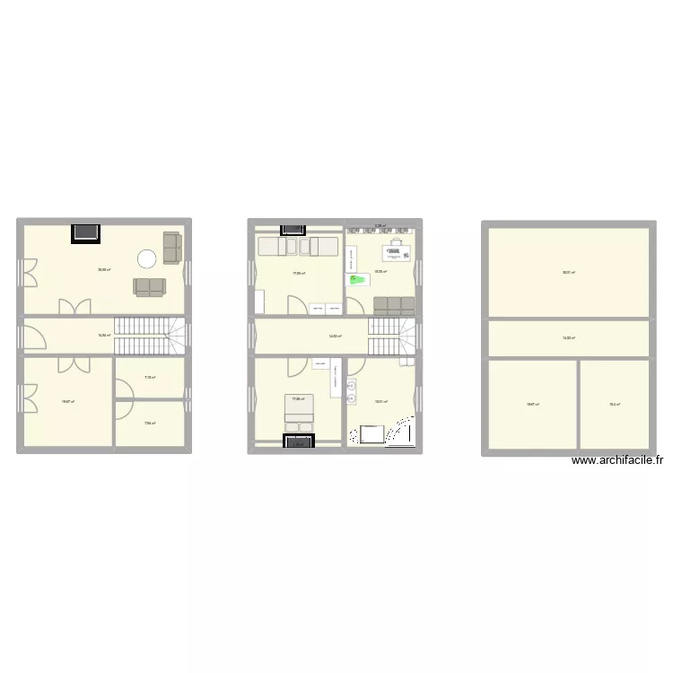maison. Plan de 17 et 253 m² maison. Plan de 17 et 253 m²
