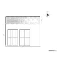 DP4 plan façade et toiture face sud avant projet