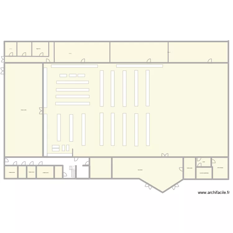 plan mag. Plan de 14  et 1445 m²