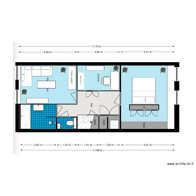 Down Ruy. Plan de 0 pièce et 0 m2