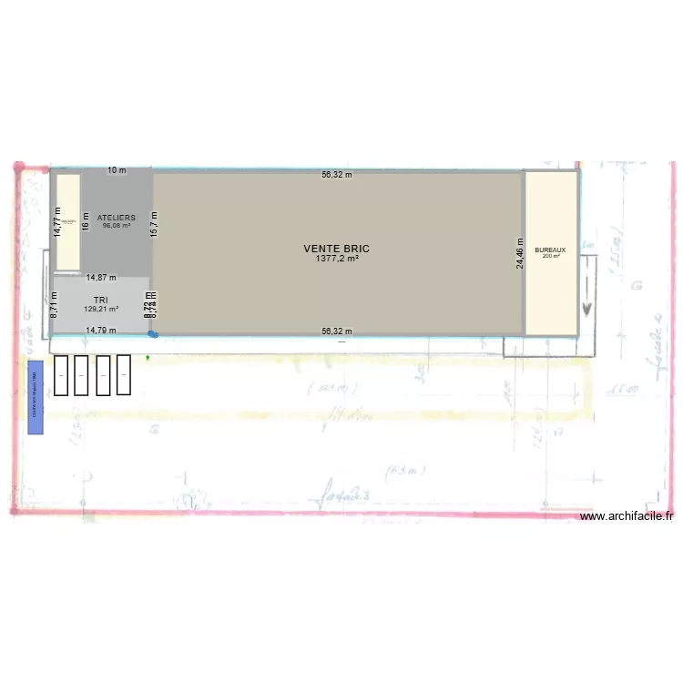 PENNACHY IMPLANT. Plan de 7  et 1922 m²
