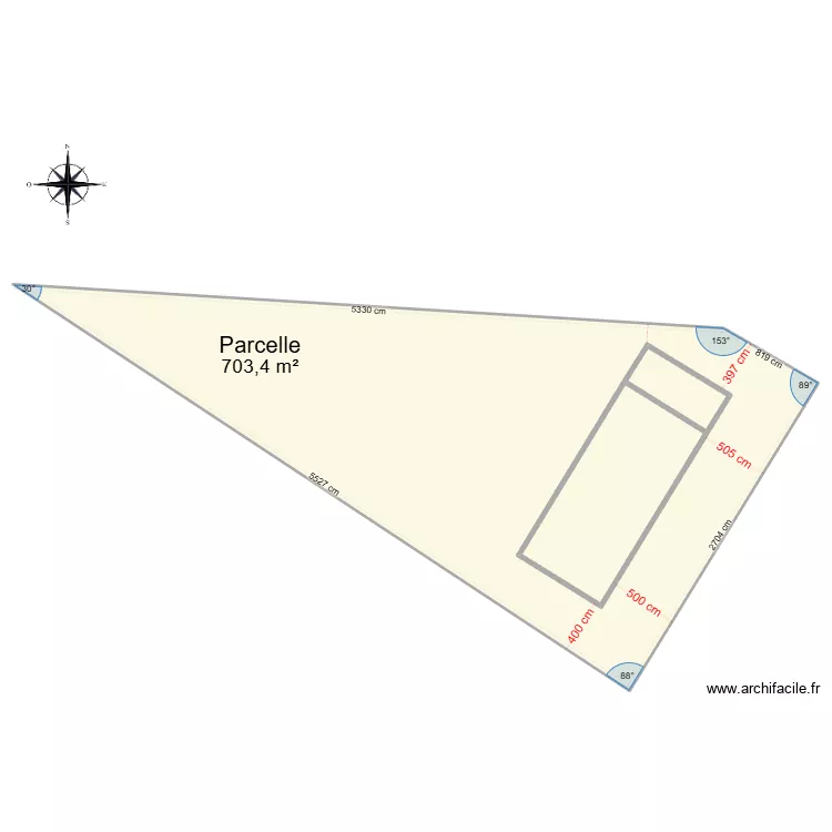 Terrain Durand. Plan de 