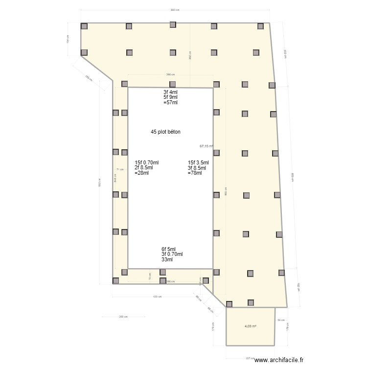 6516251487. Plan de 2 pièces et 71 m2