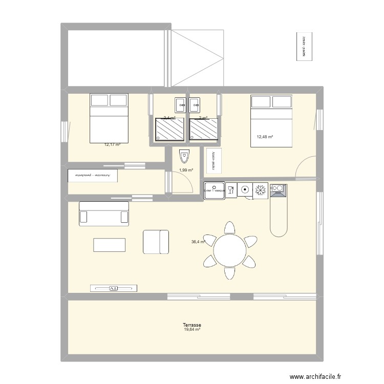 Camboulazet 2. Plan de 7 pièces et 85 m2