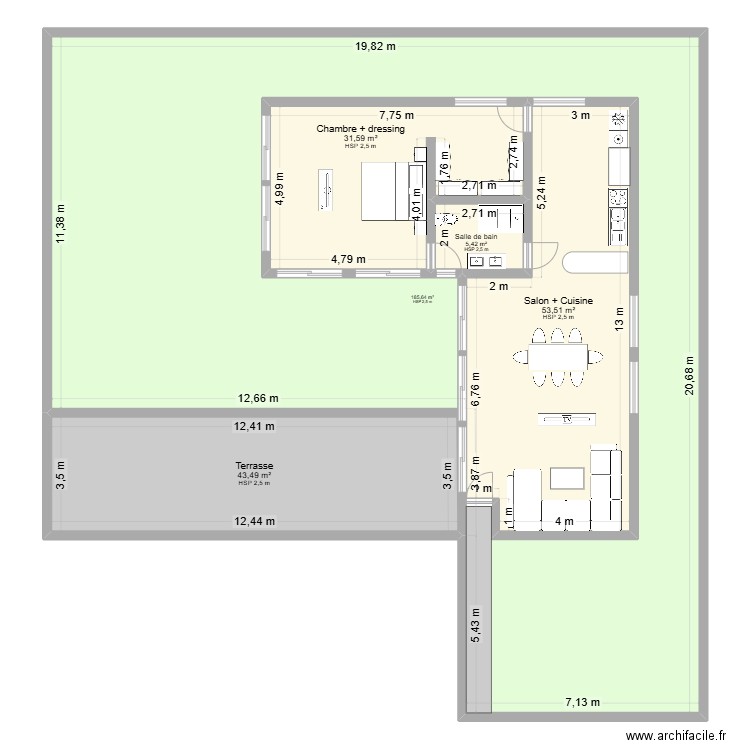 Simo. Plan de 5 pièces et 426 m2