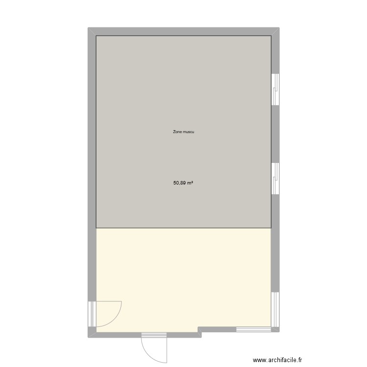 111B. Plan de 1 pièce et 51 m2