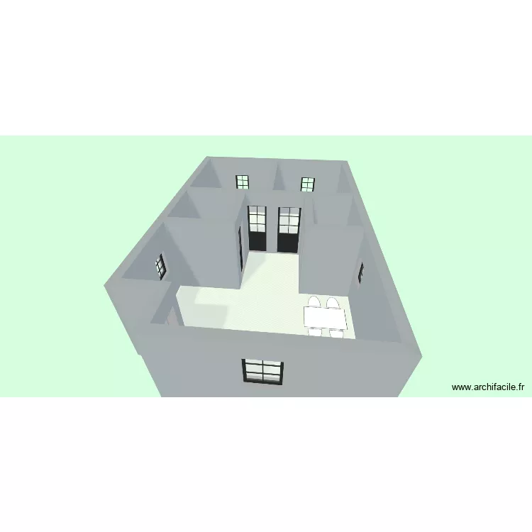 MAISON. Plan de 3  et 45 m²