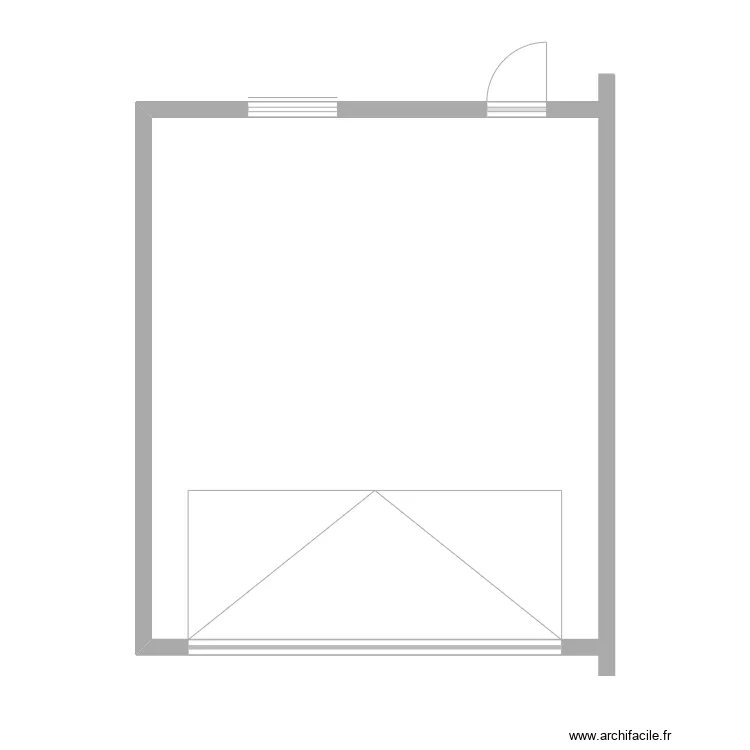 Garage C&ocirc;t&eacute;. Plan de 