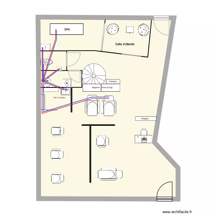 Salon Océane 06 plomberie. Plan de Salon Océane 06 plomberie. Plan de