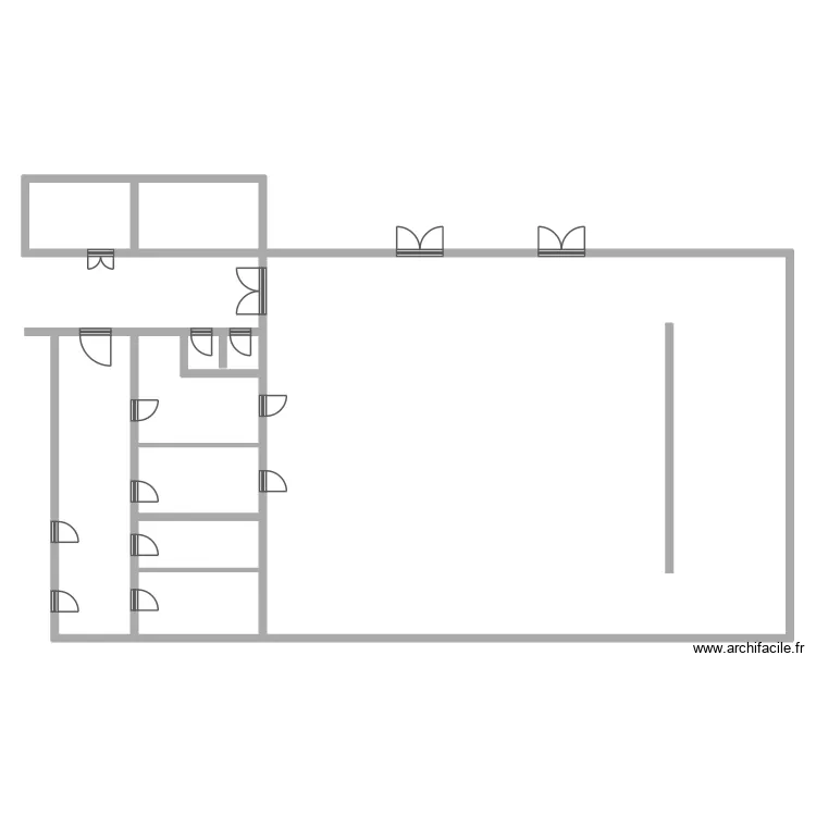 STV steen rouge salle de gym archifacile. Plan de 9  et 408 m²