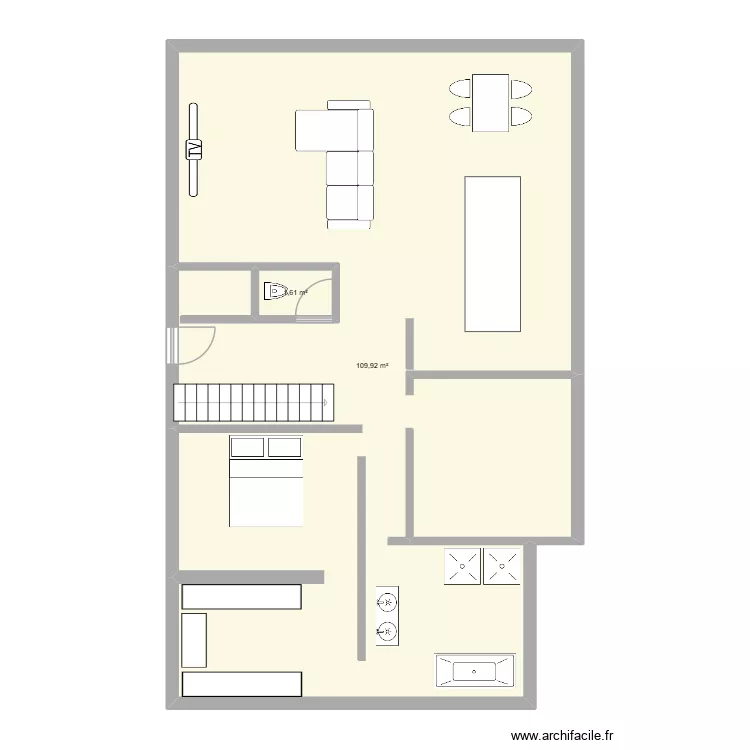 Chauss&eacute;e de Hosdent. Plan de 2  et 112 m²