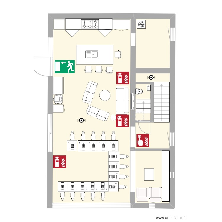 ERP2. Plan de 2 pièces et 81 m2