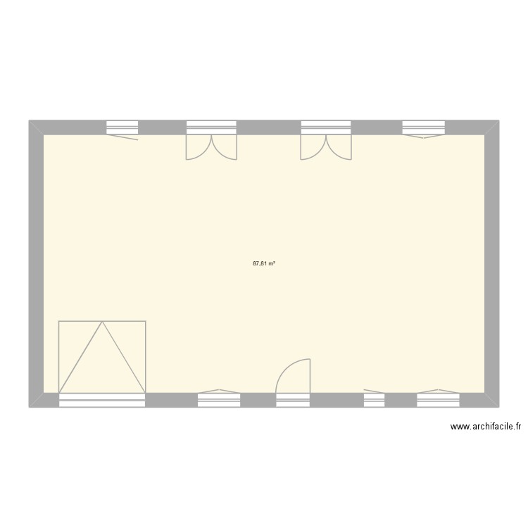 garage steph. Plan de 1 pièce et 88 m2