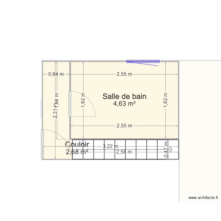 Appartement 3 STUDIO. Plan de 4 pièces et 35 m2