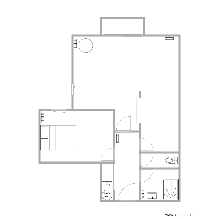 Quimper Braden. Plan de 7 pièces et 56 m2
